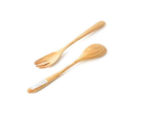 8&quot; Wooden Spoon and Fork Serving Set