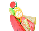 Fruit Shaped Stationery Set with Pencil Case Pens and Sticky Notes - A