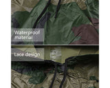 Heavy Duty Camo Rain Poncho - Woodland