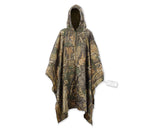 Heavy Duty Camo Rain Poncho - Leaf