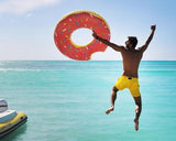 Giant Inflatable Donut Pool Float Toy - Brown