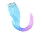 UV Color Changing Clip In Hair Extensions for Clubbing 4 Pieces