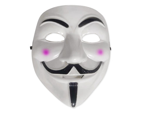 Halloween Party V Face Vendetta Anonymous Scary Mask - White Ghost