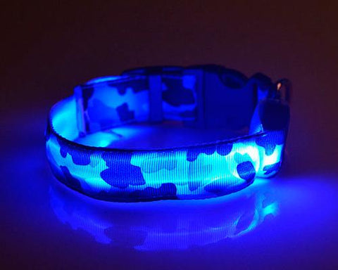 Camouflage Series Dog Collar with LED Light