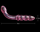 Adult Sex Toy Women Don Wand Bent Graduate Glass Pleasure Wand - Pink
