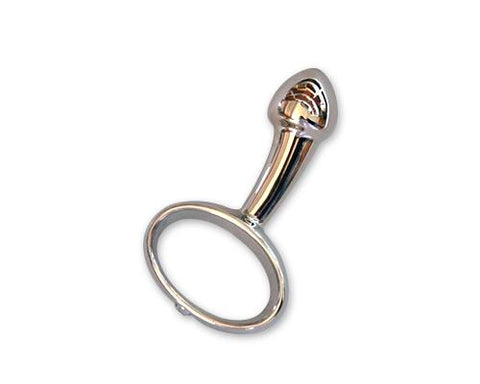 Pacifier Style Stainless Steel Ring Pull Anal Butt Plug