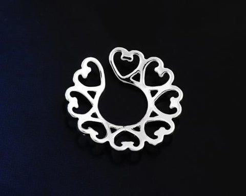 Sexy Vintage Heart Non Pierce Clip On Nipple Ring