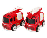 2 Pcs Cute Fire Engine Alloy Toy Car Model