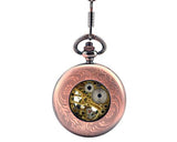 Retro Dial Hand Wind Mechanical Pocket Watch with Chain