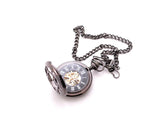 Retro Dial Hand Wind Mechanical Pocket Watch with Chain