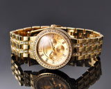 3 Pcs Classic Women Rhinestone Round CZ Quartz Dial Wrist Watches Set