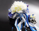 Hydrangea Wedding Bouquets - White Blue