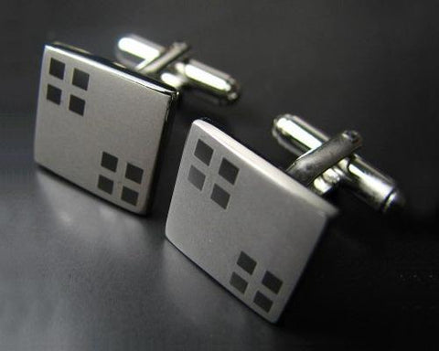 Wedding Groom Square Shirt Cufflinks for Men Cuff links - Matt