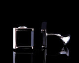 Wedding Groom Rectangle Cufflinks for Men - Classical Black