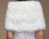 Pearl White Faux Fur Wedding Wraps