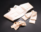 Handcrafted Solid Bow Ties and Cummerbund Set